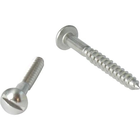 Vis bois Inox A2 Tête ronde TR Fendue 4X30 (1/4)