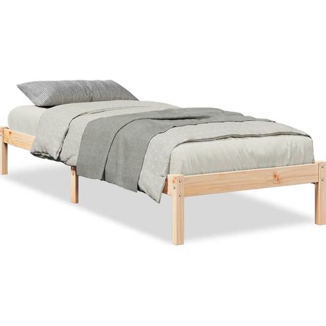 Maison Exclusive - Cadre de lit extra long sans matelas 90x210 cm bois massif pin (1/5)
