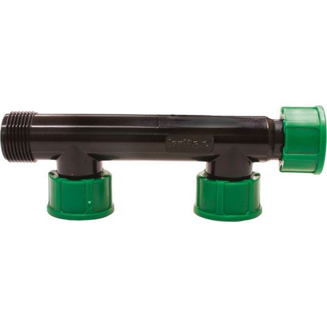 Collettore per tubi con guarnizioni O-ring attacco 1' per irrigazione -1 ingresso + 3 uscite 1"F (1/3)