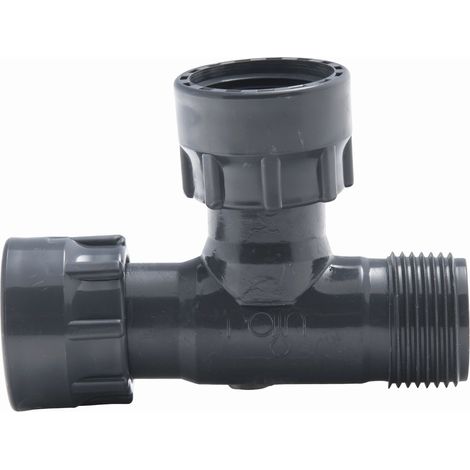 Raccordo PVC Tee 1"Fx1"Fx1"M con Ghiera (1/5)