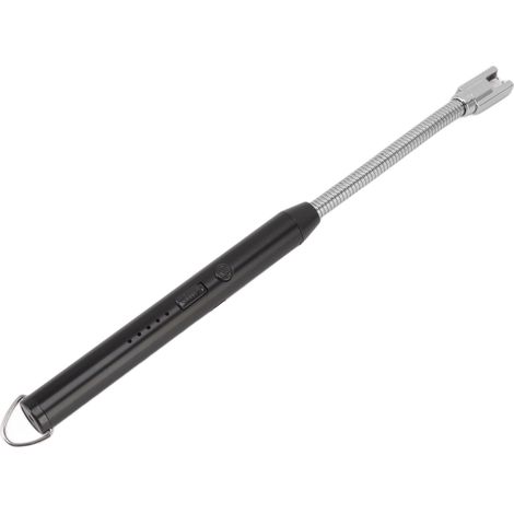 Briquet à arc pulsé, coupe-vent, électrique rechargeable, pour cuisinière à gaz, bougie d'aromathérapie, noir (1/5)