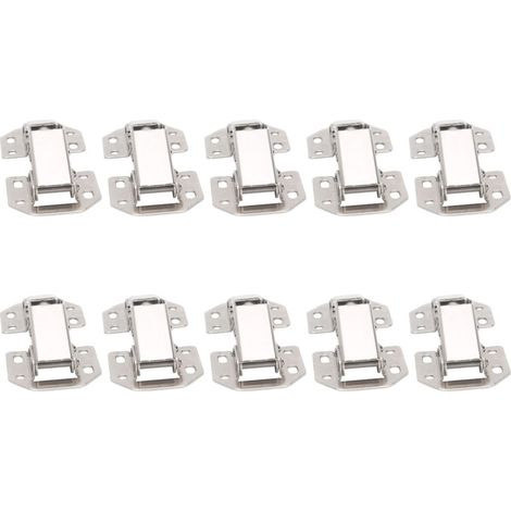 Lot de 10 charnières de meuble sans perçage, en forme de pont KLB (1/5)