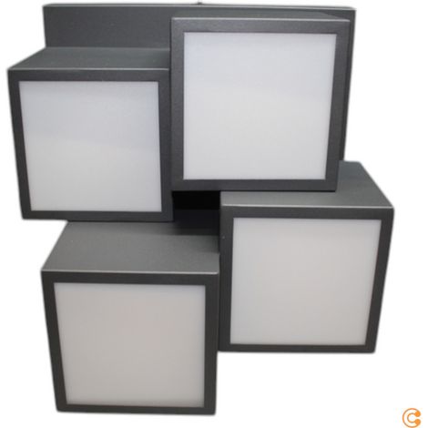 [GEBRAUCHT] B-Ware Just Light Led Deckenleuchte Tetris Eisen 3000 K Schwarz Deckenlampe Lampe Spot