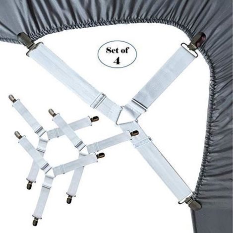 Tendeurs de Maintien - Non spécifié - 4Pcs - Réglable de 15cm à 30cm - Métal - Blanc-Ywey (1/5)