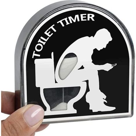 Sablier de Toilettes, sablier de 5 Minutes, minuterie de Salle de Bain, Impressions Amusantes, décoration de décompression Tendance, minuterie créative pour Homme,Cadeau d'anniversaire