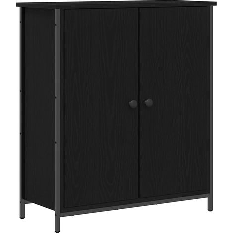 Maison Exclusive - Credenza Rovere Nero 70 x 30 x 80 cm Legno multistrato