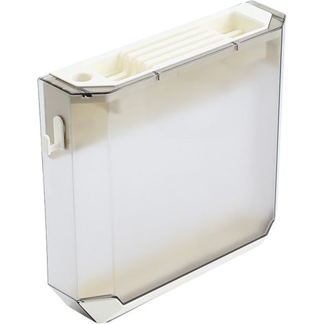 Support mural pour couteaux ultra-plat, boîte de rangement en plastique, grise, pour cuisine (1/5)