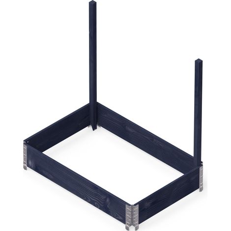 inline Support pour treillis bois noir 118 cm