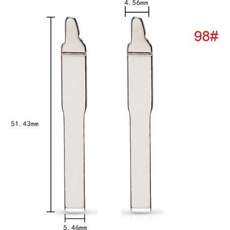 10 Stück/Packung ungeschnittene Metall-Klappschlüsselrohlinge HU101 FO21 FO38 KD, passend für Ford Fusion, Focus, Mondeo, Land Rover und Jaguar.