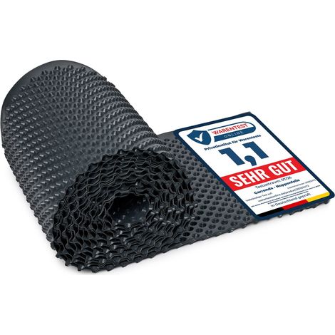 Garronda Noppenfolie 0,5 m x 10 m aus HDPE 400 g/m² mit hoher Druckfestigkeit - Mauerschutz und Bauwerksabdichtung - Drainagebahn für Keller, Grundmauern, Hochbeet - Feuchtigkeitssperre GD-0160