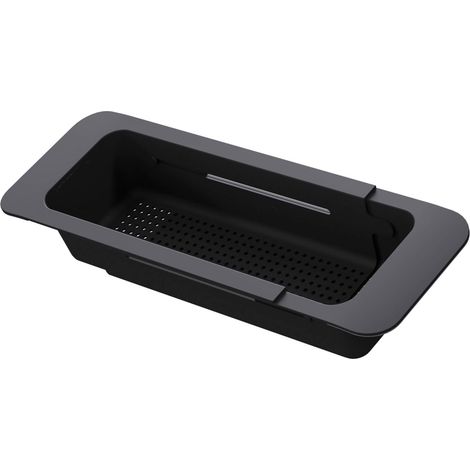 Cestino estensibile per lavello nero 134 x 68 x 395 mm Deante ZZBN00L  Nero