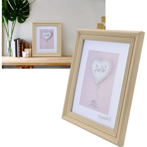 Cadre photo minimaliste moderne en bois encastré, idéal pour une table. Nous avons contacté le fournisseur concernant l'expédition du papier bulle sera inclus. Format XL. (1/5)