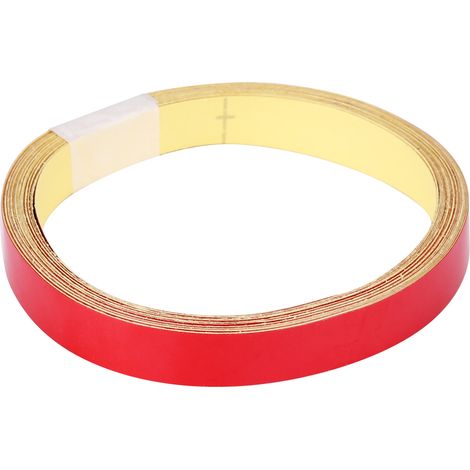 Qcwwy 5M langer, hochwertiger PVC-Verbindungs-Reflexstreifen - PVC-Material Sicherheitsaufkleber Farbe für Fahrzeugkarosserie (rot).