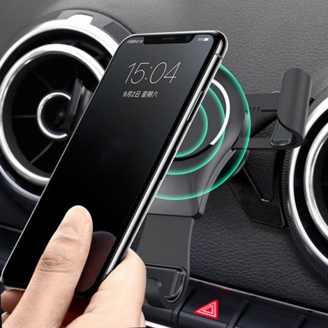 Support Téléphone Voiture Bracket Aluminium Alliage 4-6 Pouces Compatible Audi A3 S3 2014-2019 (1/5)