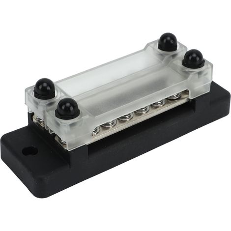 Répartiteur de courant électrique avec capot, 6 pôles, 2 rangées, 12‑48V CC 110‑300V CA, 150A pour auto, van aménagé, navire, yacht et poids lourd (1/5)
