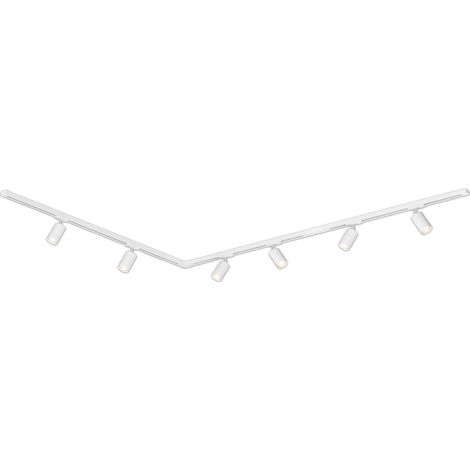 Système de rails Briloner Rail, kit complet, 6 spots GU10, orientables, pivotants, blanc, 3 m (1/5)