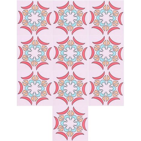 Autocollants de carrelage imperméables, 10 pièces, auto-adhésifs, décoration murale de cuisine, salle de bains, sol (Type 2) (1/4)