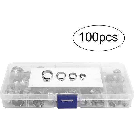 100pcs en acier inoxydable à oreille à oreille à serrage