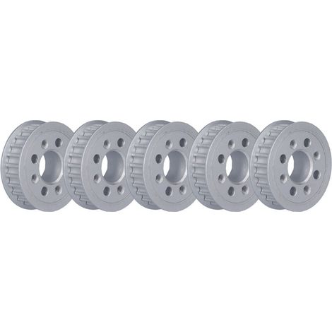 5 Pièces Poulie Courroie Crantée 14mm Alésage Roue Synchrone HTD pour Équipements CNC Laser Machines Industrielles (1/5)