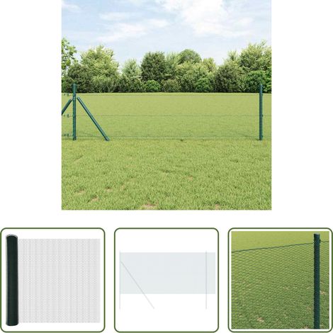 vidaXL Jardin -  Clôture hexagonale Vert 1 x 50 m PVC (1/5)