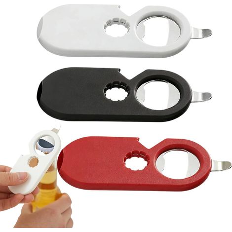 Ouvre-Bouteille Magnétique En Acier Inoxydable Multifonction Ergonomique Aimant Ouvre-Bouteille Pour Réfrigérateur Pour Camping, Pique-Nique, Barbecue, Réunions Familiales Et Les Soirées (1/5)