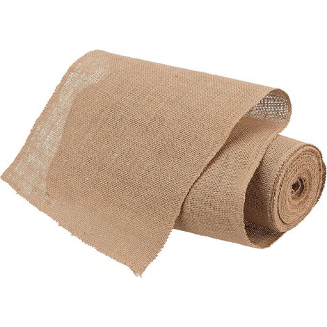 Chemin de Table en Toile de Jute - 30 cm x 4.57 m - Rouleau de Jute Naturel - pour Mariage, décoration, Bricolage, fêtes (1/5)
