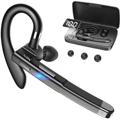 Casque sans fil pour chauffeur routier avec Bluetooth 5.1, microphone intra-auriculaire, réduction du bruit à double oreille (TW) (1/5)