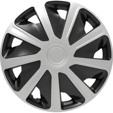 Hp-autozubehor Set di quattro coprimozzi grigi antracite da 16 pollici