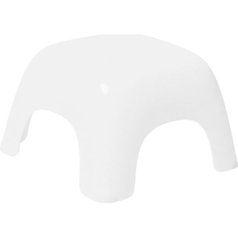 OUNONA Toilettenhocker aus Kunststoff, weißer Badezimmerhocker, rutschfest und leicht, klein (1/5)