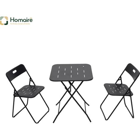 Stahl Rattan Tisch mit rechteckiger Oberfläche Schwarz 120 x 60 cm HOMAIRE (1/5)