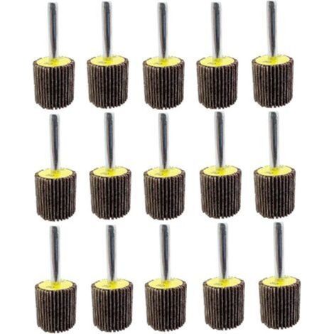 Roue Abrasive 25 pièces 25X25x6mm Grain 80 Disque a lamelle pour Brosse Poncage Perceuse Accessoires Polissage Bois Metal