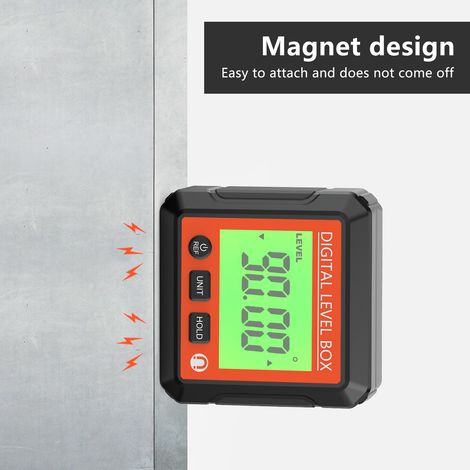 Transportador de ángulos digital JD10 con base magnética, caja de ingletes de precisión LCD, inclinómetro electrónico y función de retención de datos. (1/5)