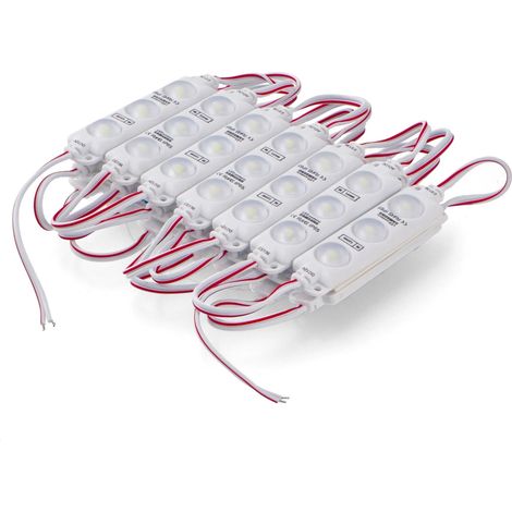 IluminaShop - Cadena de 20 Modulos de 3 LED SMD Samsung 12V DC 1W  Blanco Frio 6000K (1/4)