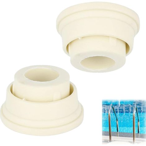 Lot de 2 échelles de piscine avec tampon en caoutchouc, accessoires pour échelle de piscine, pièces de rechange, matériau en caoutchouc, diamètre 39 mm, peut être connecté aux escaliers mécaniques de (1/5)