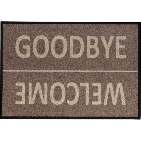 Fußmatte Diavolo Welcome/Goodbye taupe, 39 x 58 cm Fußmatte