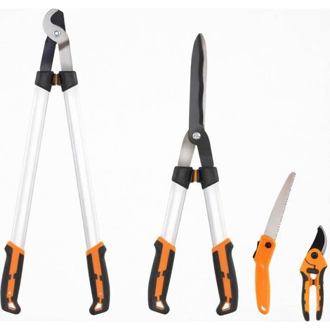 Set di 4 utensili da potatura per giardino con sega pieghevole, alluminio (1/5)