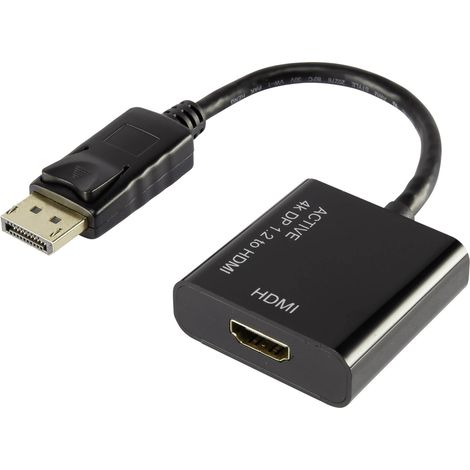 Adaptateur DisplayPort, HDMI Renkforce RF-4222524 [1x DisplayPort mâle - 1x HDMI femelle] 10.00 cm n (1/2)