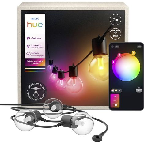 Philips Hue Festavia ghirlanda luminosa nera 7 metri (1/5)
