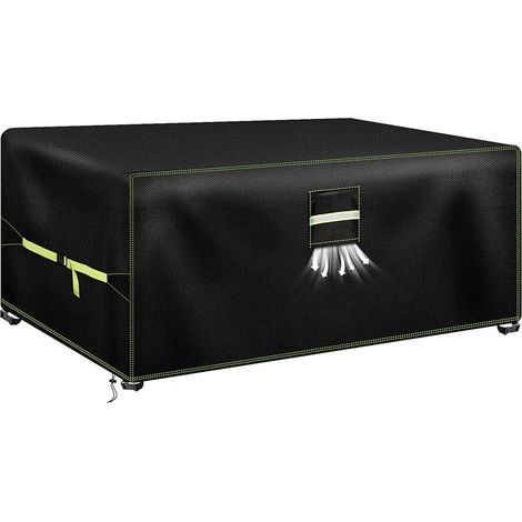 Housse Table de Jardin, 600D Tissu Oxford Housses Pour Mobilier 170x95x71cm, Bâche Salon de Jardin Avec Grilles D'aération, Imperméable, Coupe-Vent, Anti-UV Couverture de Protection Meubles (1/5)