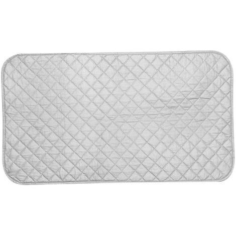 Tapis de repassage - Modèle de table - Pliable - Portable - Idéal pour appartements, résidences étudiantes, voyages, salons - Argenté (1/5)