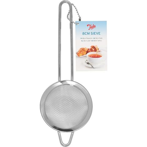 8 cm Sieb – Edelstahl – Feinmaschig – Doppelwandig – Für Tee, Gebäck und Küche (1/5)