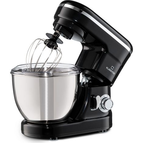 Klarstein – Robot pâtissier 1200 W – Bol inox 4L – Entraînement planétaire – 6 vitesses – Fonction pulse – Accessoires inclus (1/5)