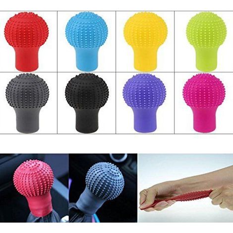 TrAdE Shop Traesio - Copri Pomello Auto Silicone Leva Cambio Protezione Nero Beije Grigio Universale -