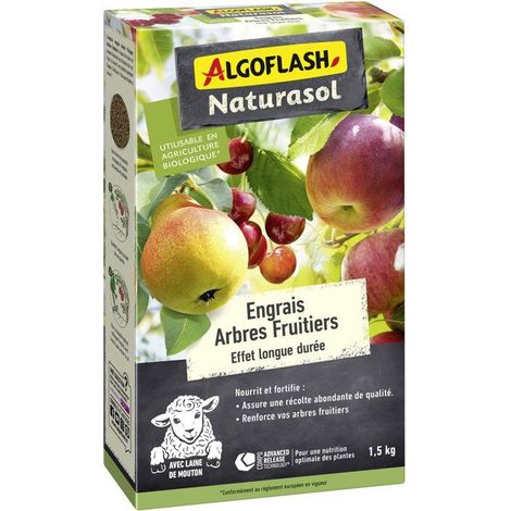 Engrais algoflash naturasol arbres fruitiers longue durée 1.5 kg