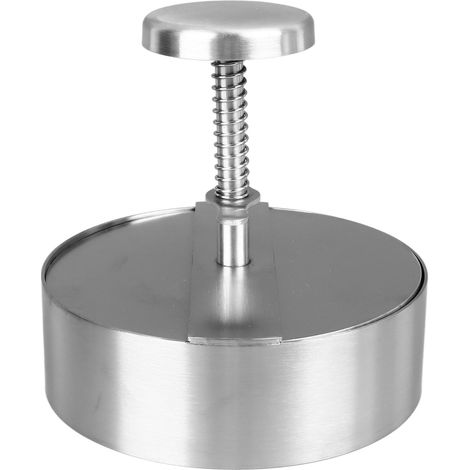Hamburgerpresse aus Edelstahl, 14 cm (5,5 Zoll), einstellbare Dicke (0,2 bis 0,89 Pfund), spülmaschinenfest, verstellbar (1/5)