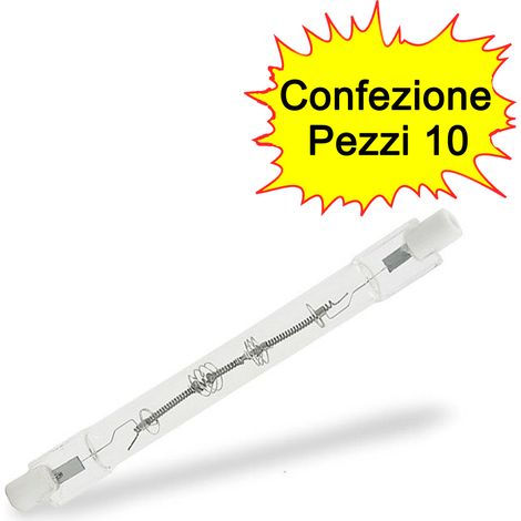 Beghelli lampada alogena pezzi 10 lineare 160 watt r7s 80 mm 230 volt