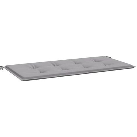 Coussin gris pour banc de jardin, mesurant 100 x 50 x 4 cm, en tissu Oxford. (1/5)