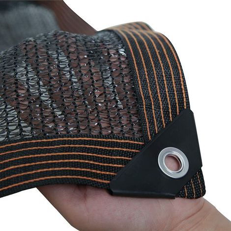 Schattiernetz – UV-Schutz 50–60 % – Für Garten, Terrasse, Gewächshaus, Hundezwinger oder Scheune – Atmungsaktives Polyethylen – 3 x 4 m – Schwarz – 1 Stück (1/5)