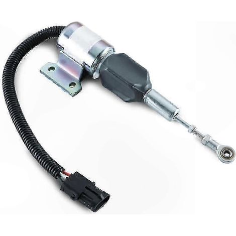 Dieselmotor-Stoppmagnetventil für 4BT 5.9L 6BT 5.9L R130 R170 3932529 - Zuverlässige und robuste Steuerung, langlebiges Ersatzteil für die Motorabschaltung. (1/5)