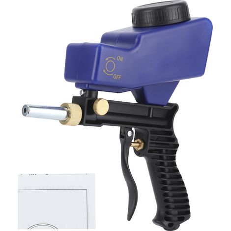 Pistolet de sablage portable à gravité, petit modèle pour automobile, accessoire bleu (1/5)